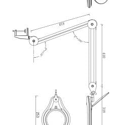 Alternative view of לופה לד 5 עם דימר דגם 9003LED שחור